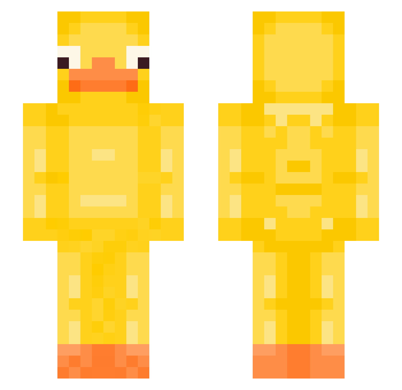 Supra19 Minecraft skin, front and back view