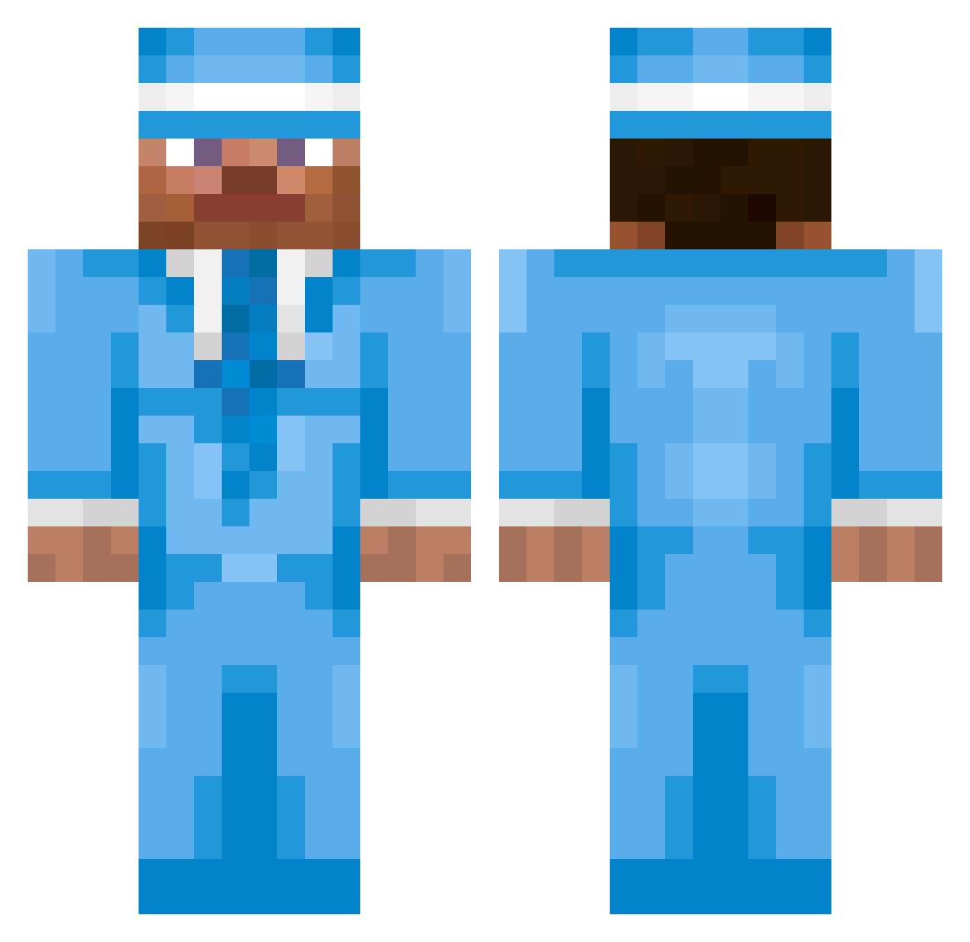 LokoSanchez02 Minecraft skin, front and back view