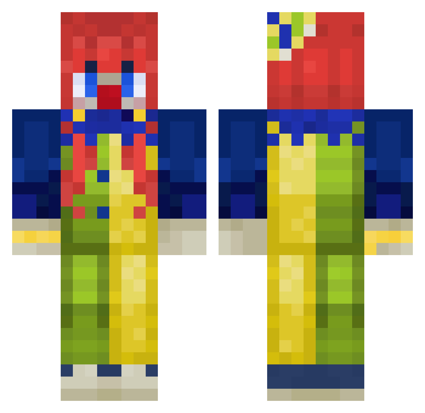 TR_Eren_0 Minecraft skin, front and back view