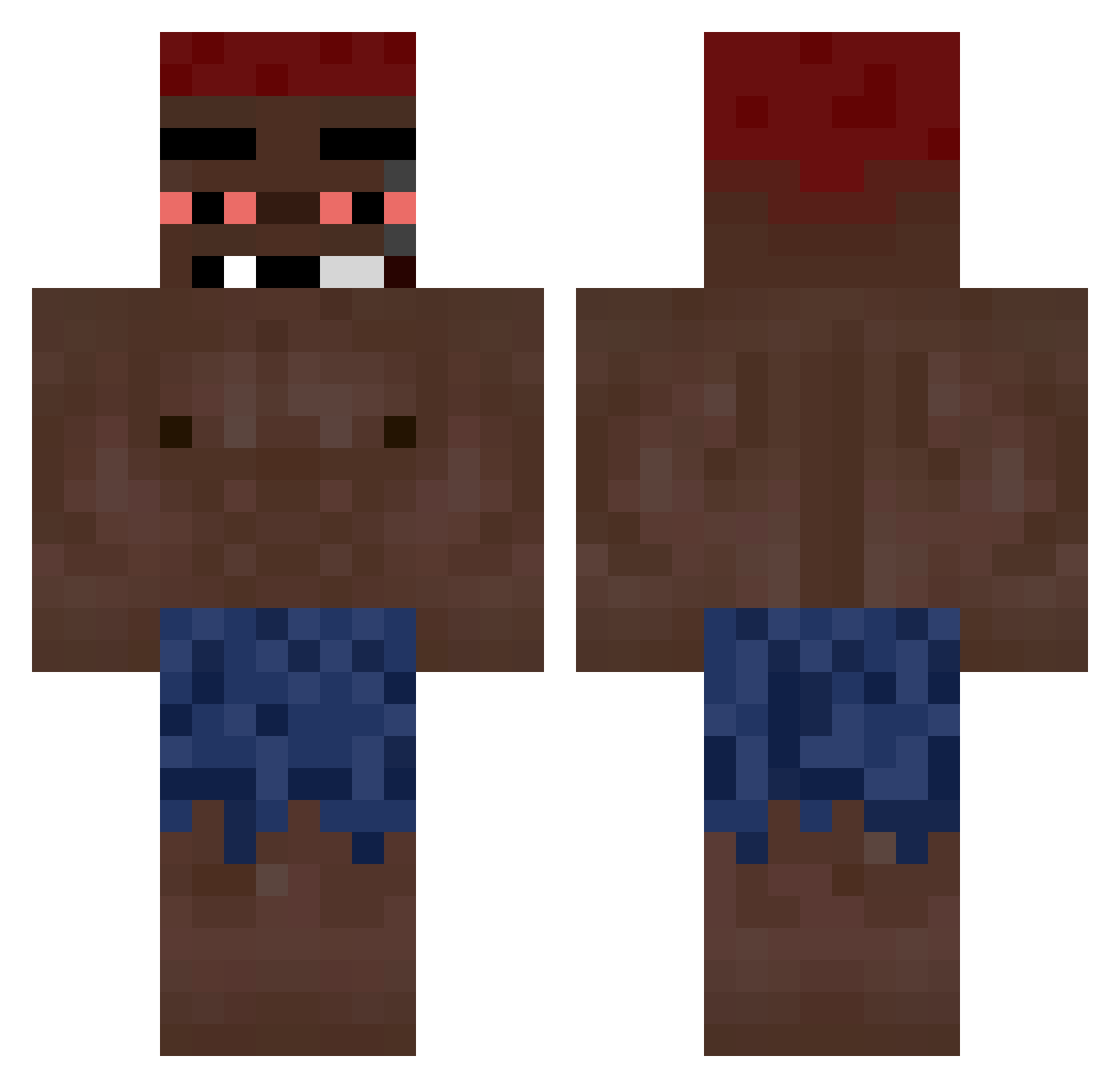 Baylor_God Minecraft skin, front and back view