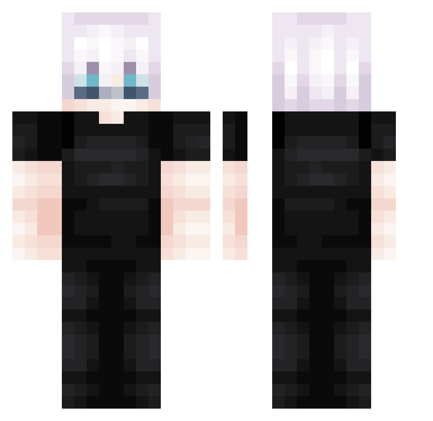 SharkKeepMooving Minecraft skin, front and back view