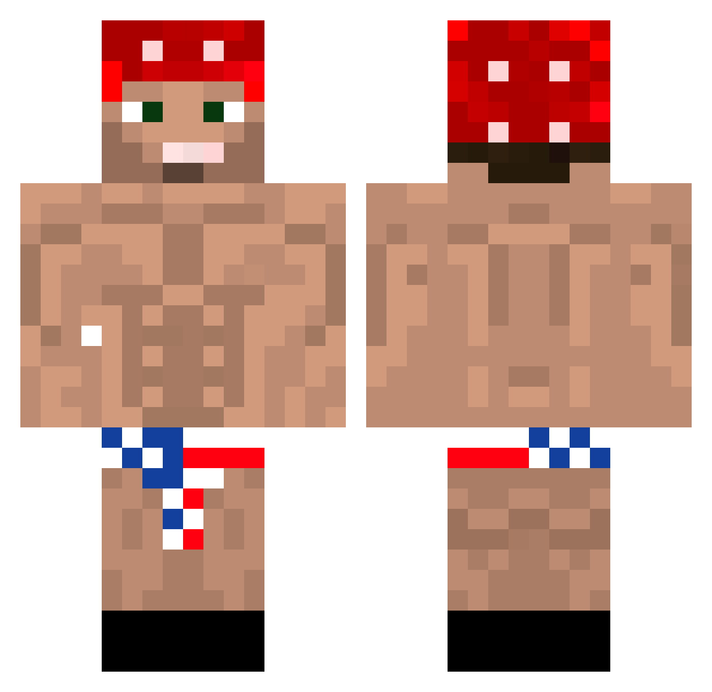 BercagArdicSP Minecraft skin, front and back view