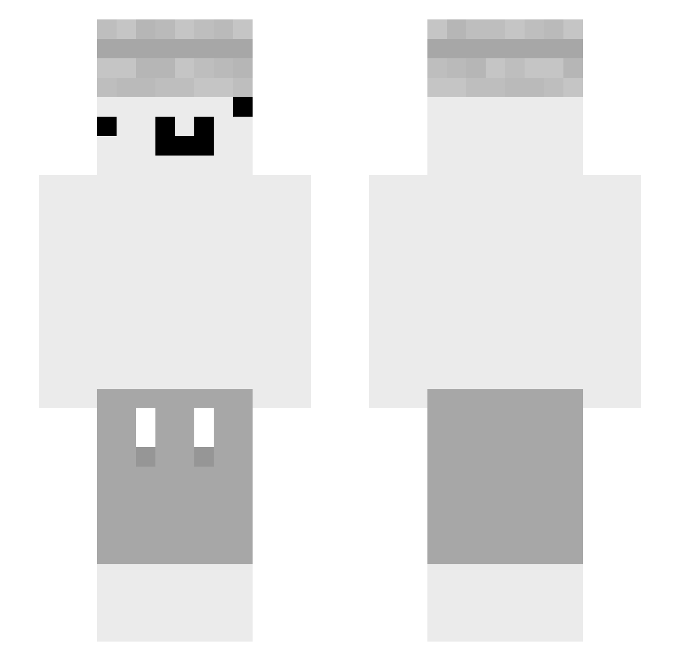 Qleyz Minecraft skin, front and back view