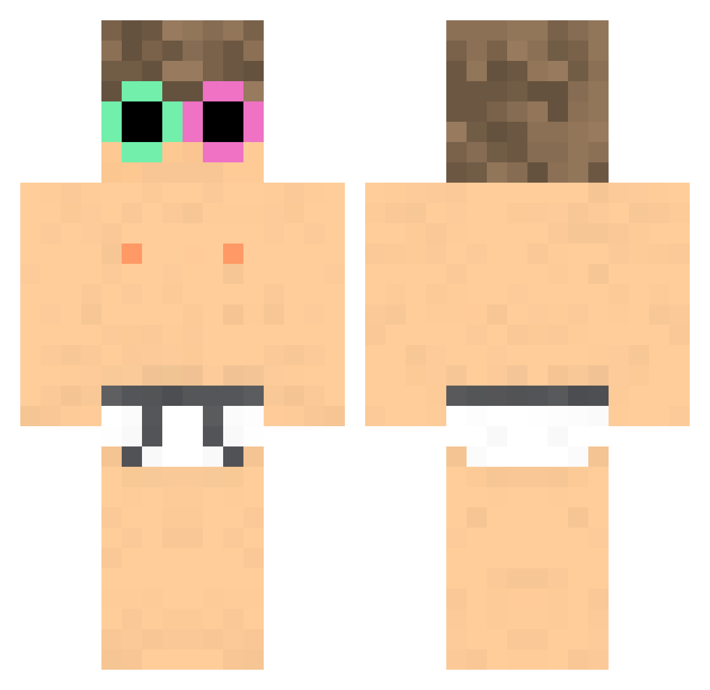 Regive Minecraft skin, front and back view