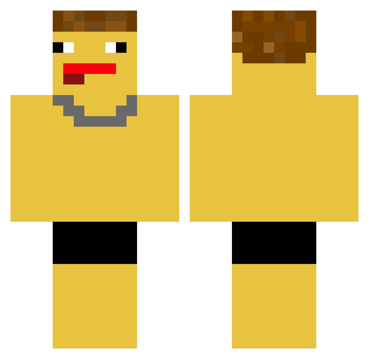 ttriling Minecraft skin, front and back view