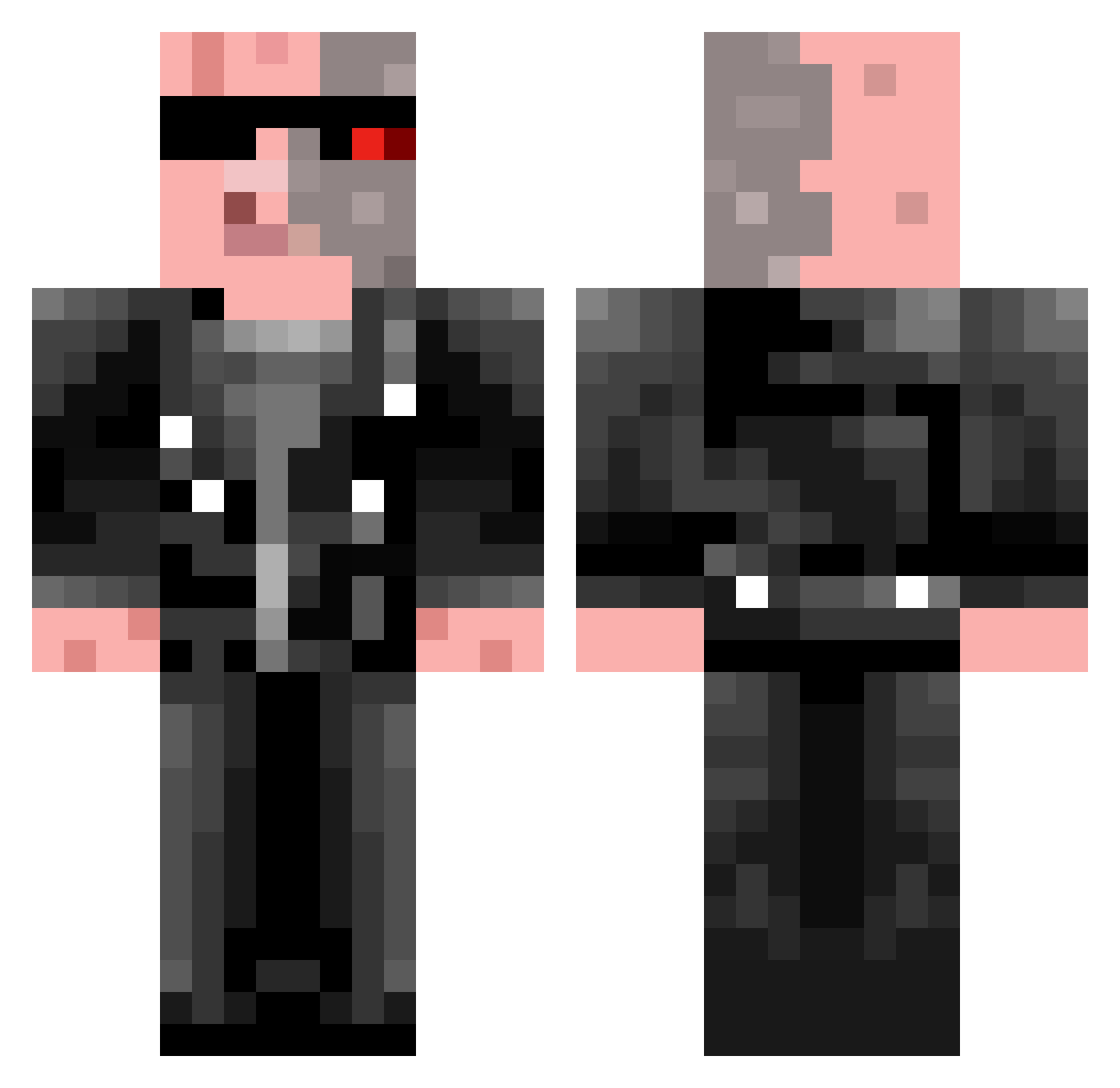 MR_PIG132 Minecraft skin, front and back view