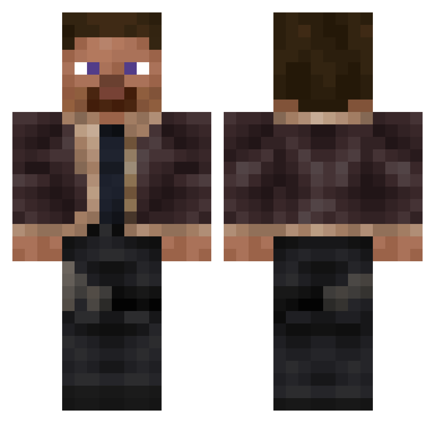 DW7_ Minecraft skin, front and back view