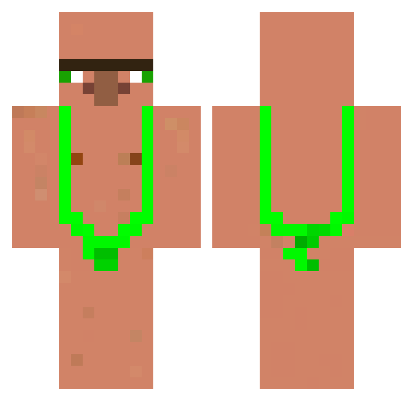 ProCheetah1278 Minecraft skin, front and back view