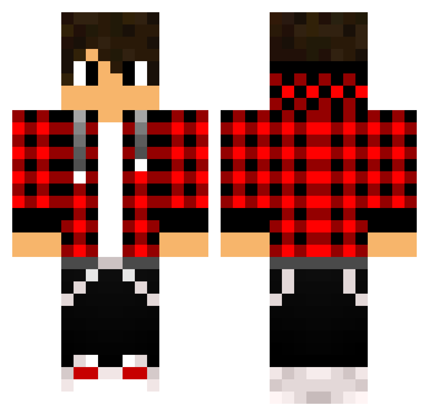 TaNKyEM Minecraft skin, front and back view