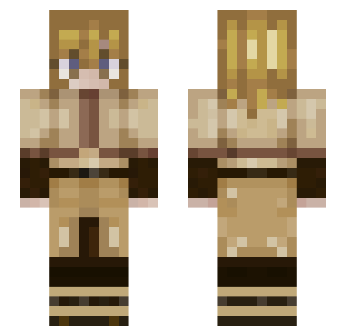 Cyanifyy Minecraft skin, front and back view
