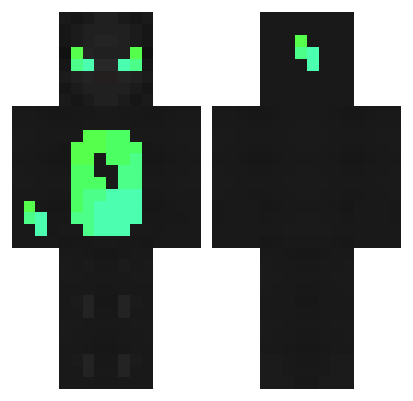 7lton Minecraft skin, front and back view