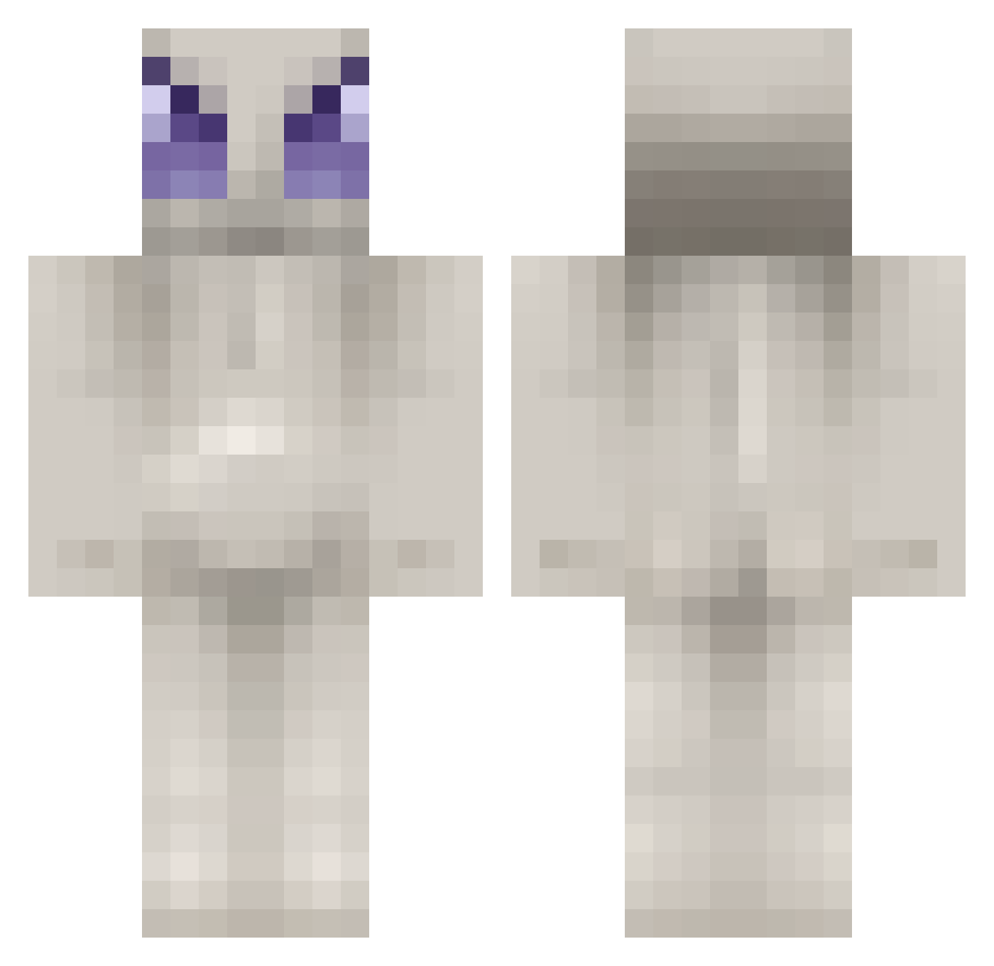 wKioto Minecraft skin, front and back view