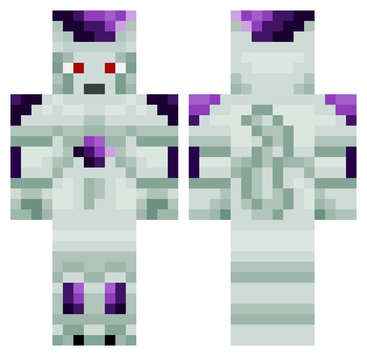 Hakata040 Minecraft skin, front and back view