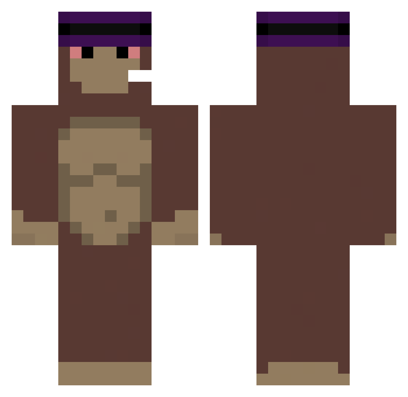 monkeman101L Minecraft skin, front and back view