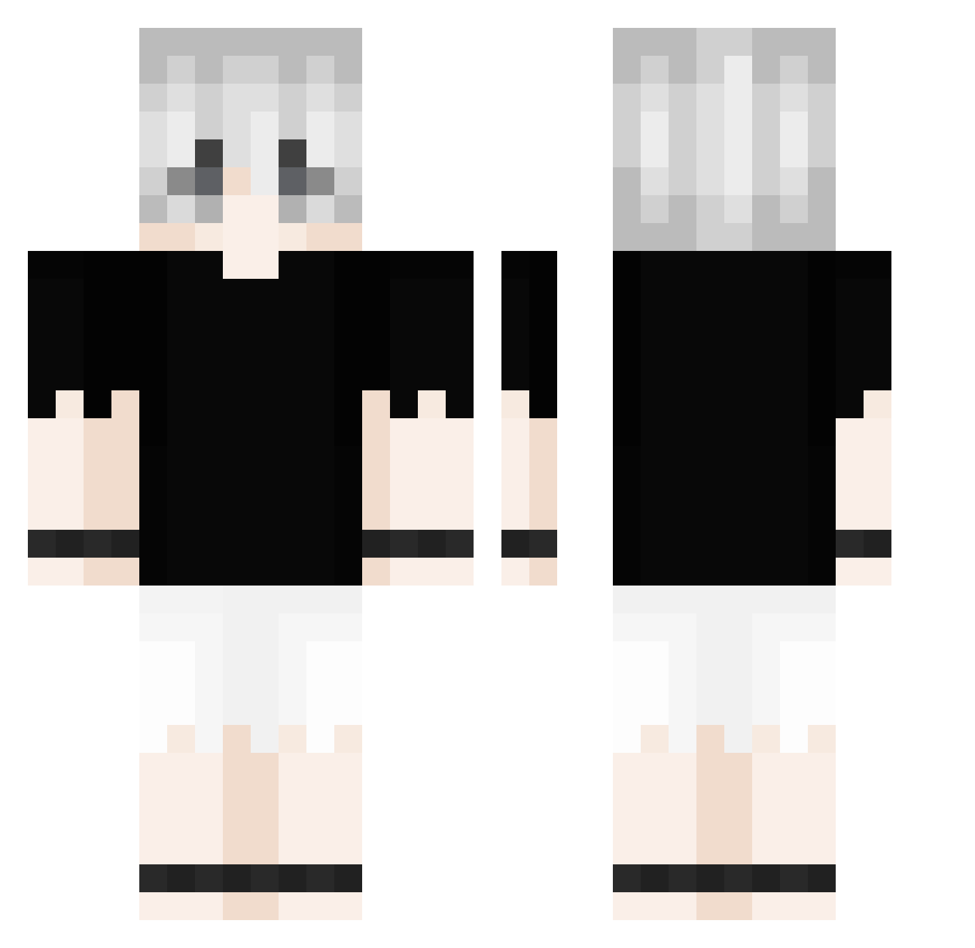 skiut Minecraft skin, front and back view