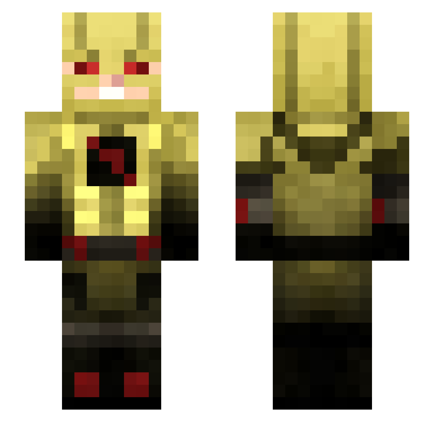 NetFelixAndChill Minecraft skin, front and back view