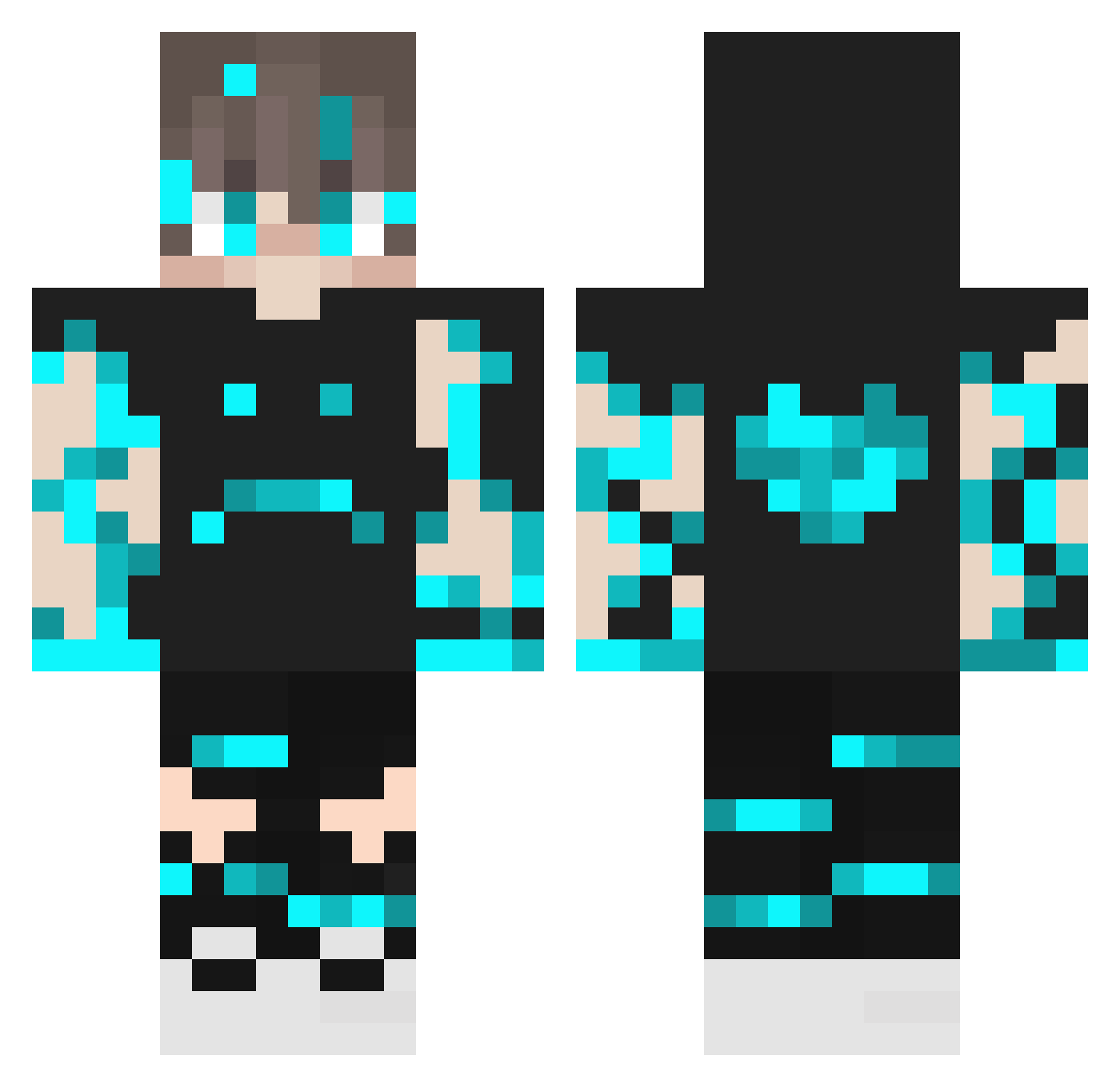 Mc_Fackex Minecraft skin, front and back view