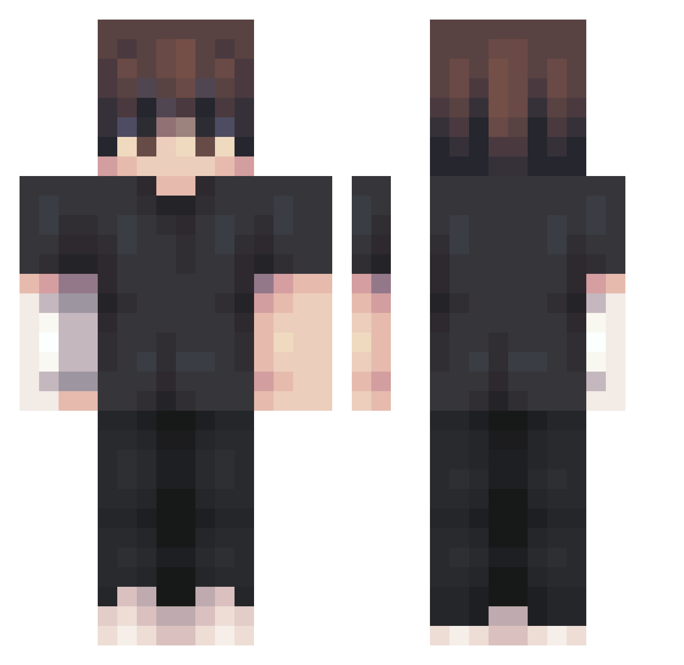 Rocky_DOG Minecraft skin, front and back view
