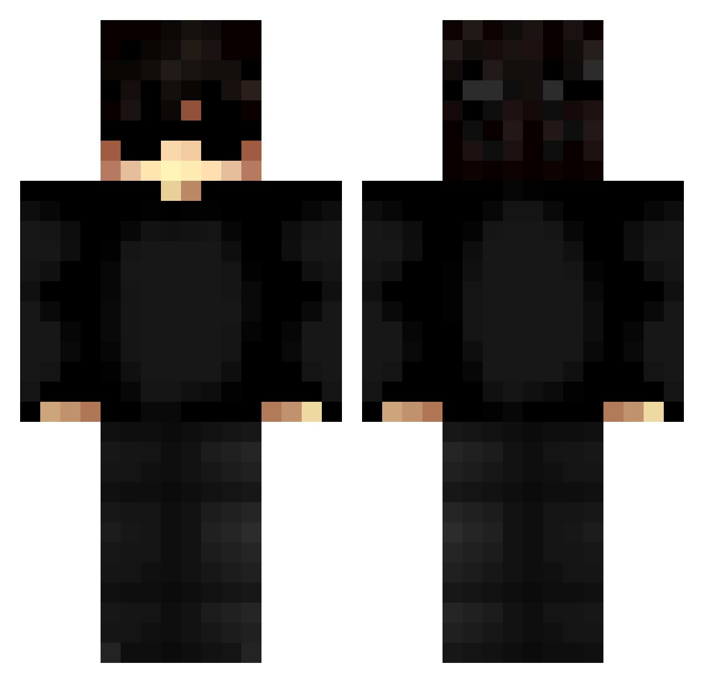 LaCasera Minecraft skin, front and back view