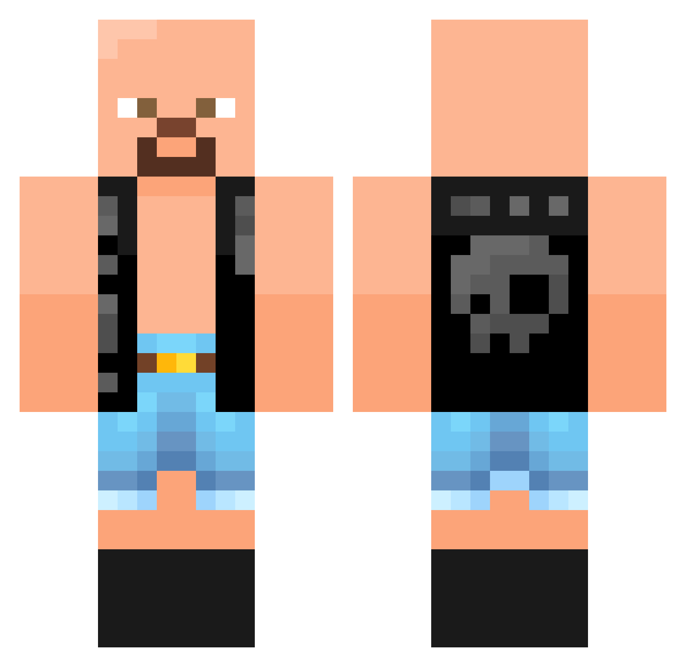 IM_PUDZZ Minecraft skin, front and back view