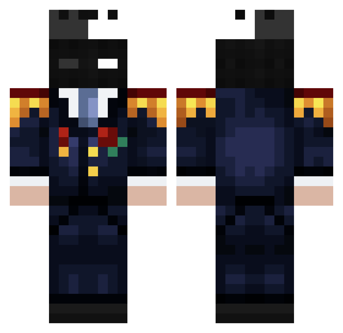 yeet_gamer Minecraft skin, front and back view