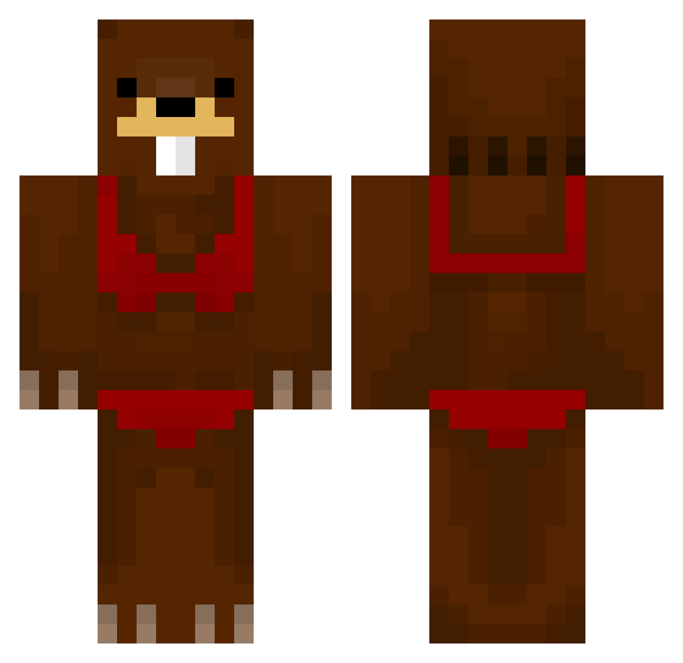 Hanroro_9 Minecraft skin, front and back view