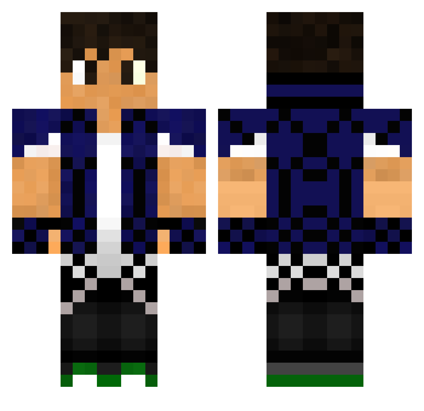 noodlehead Minecraft skin, front and back view