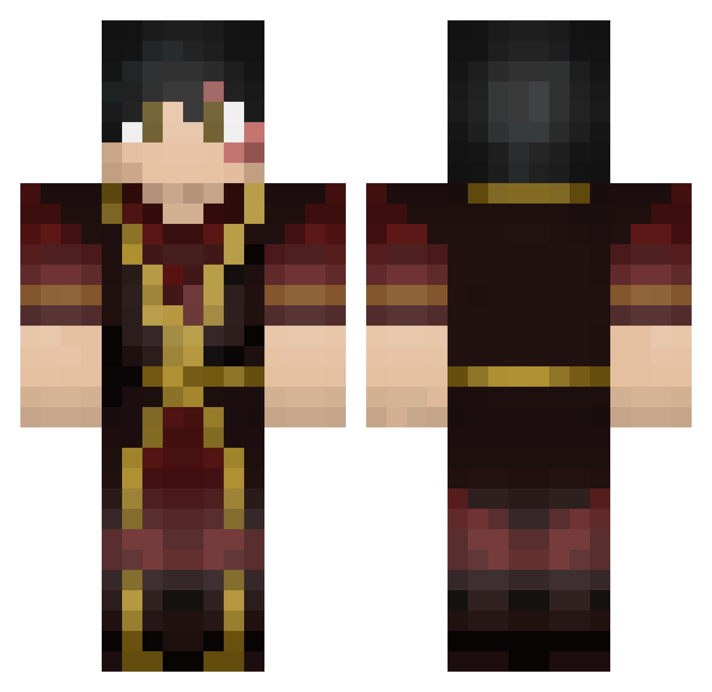 Tracingg Minecraft skin, front and back view