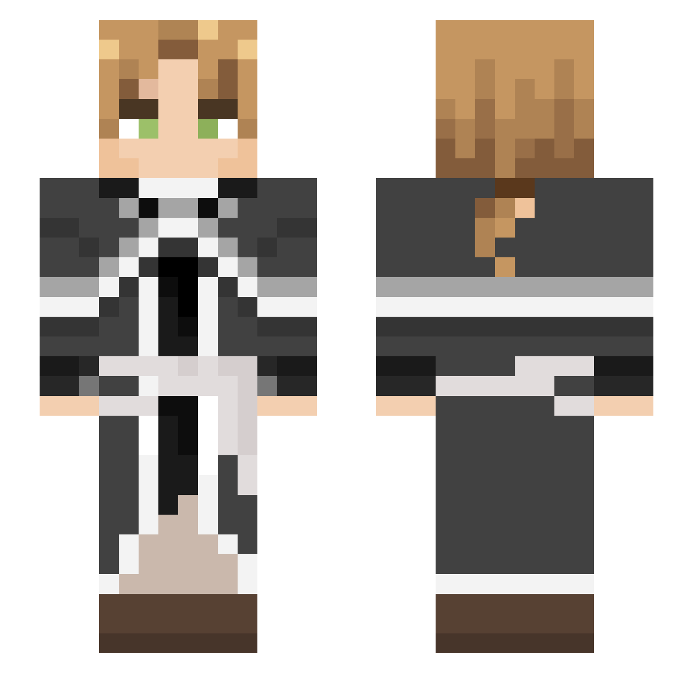 CalamityOverlord Minecraft skin, front and back view
