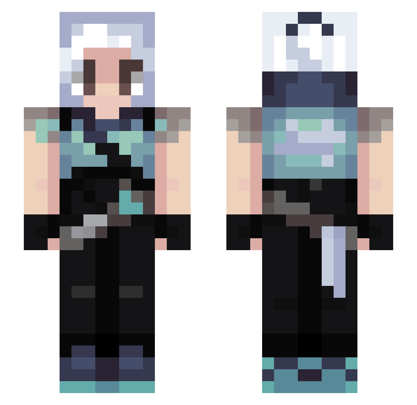 4NDR0M3D4_ Minecraft skin, front and back view
