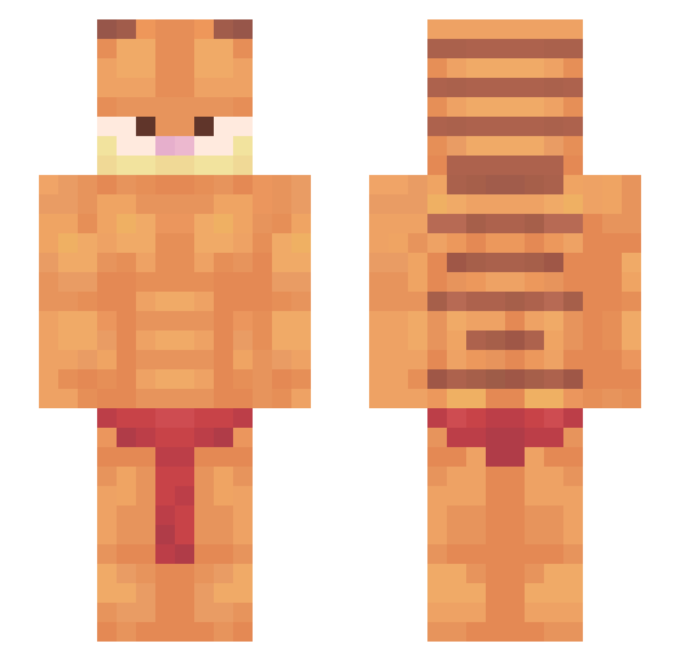 Quickwaddles Minecraft skin, front and back view