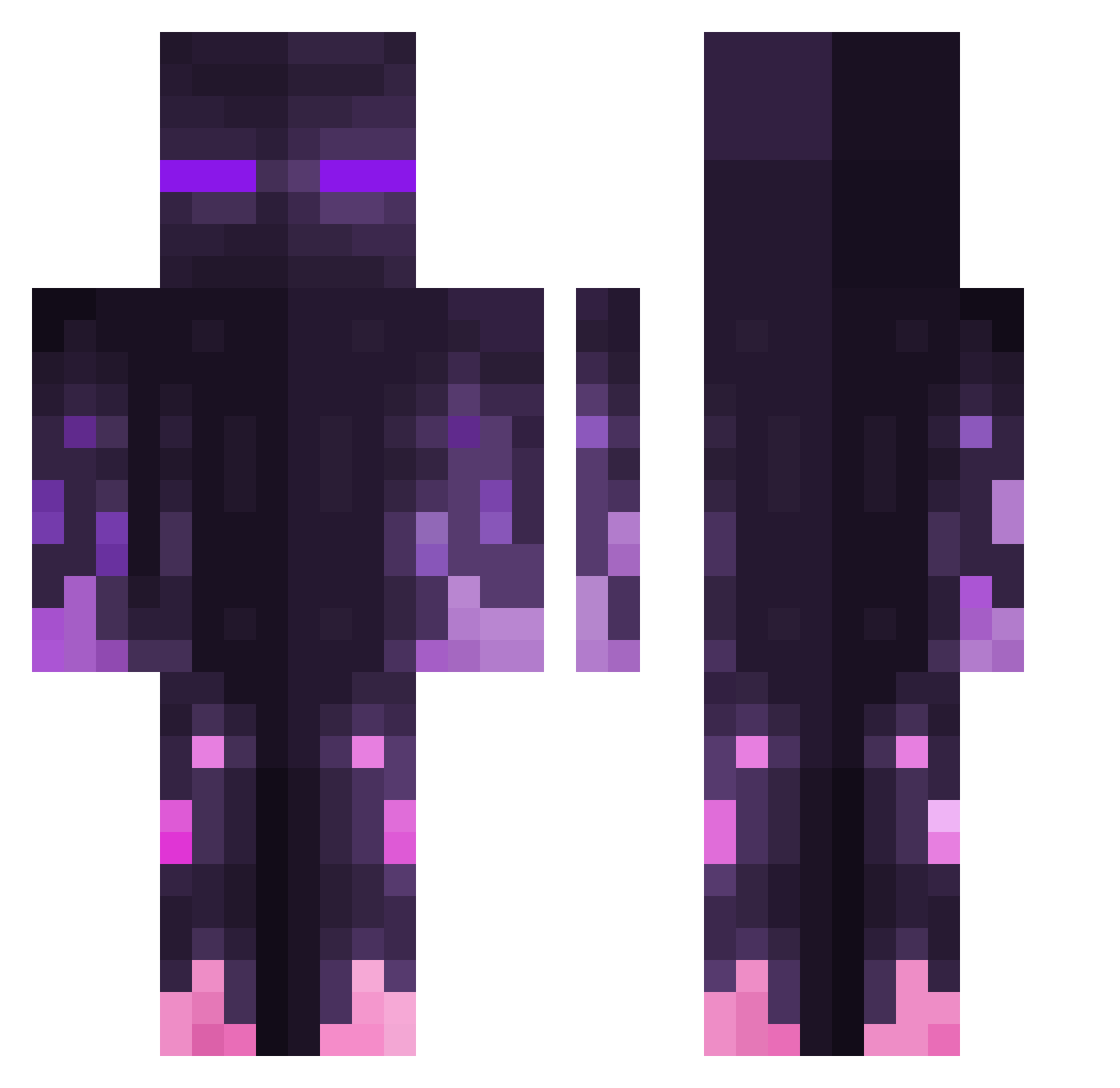 TheRealTr1ppleT1 Minecraft skin, front and back view