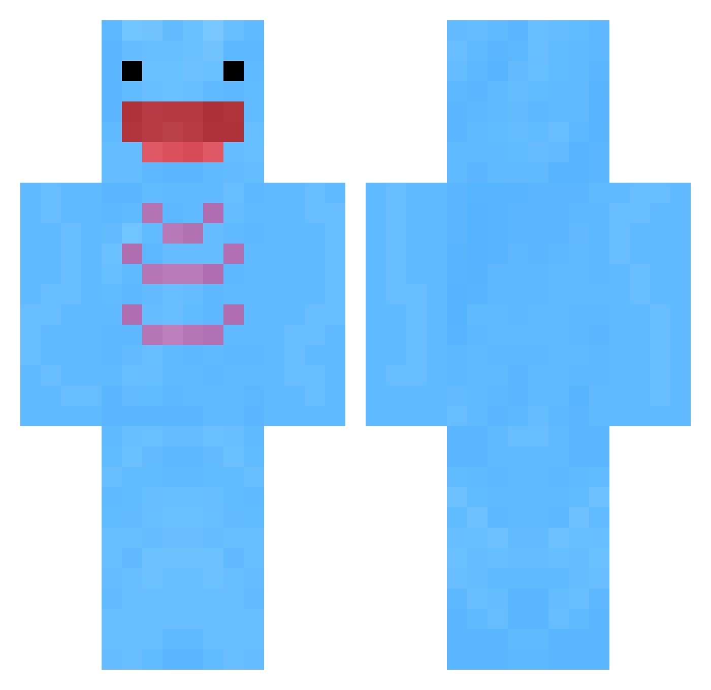 werknesh Minecraft skin, front and back view