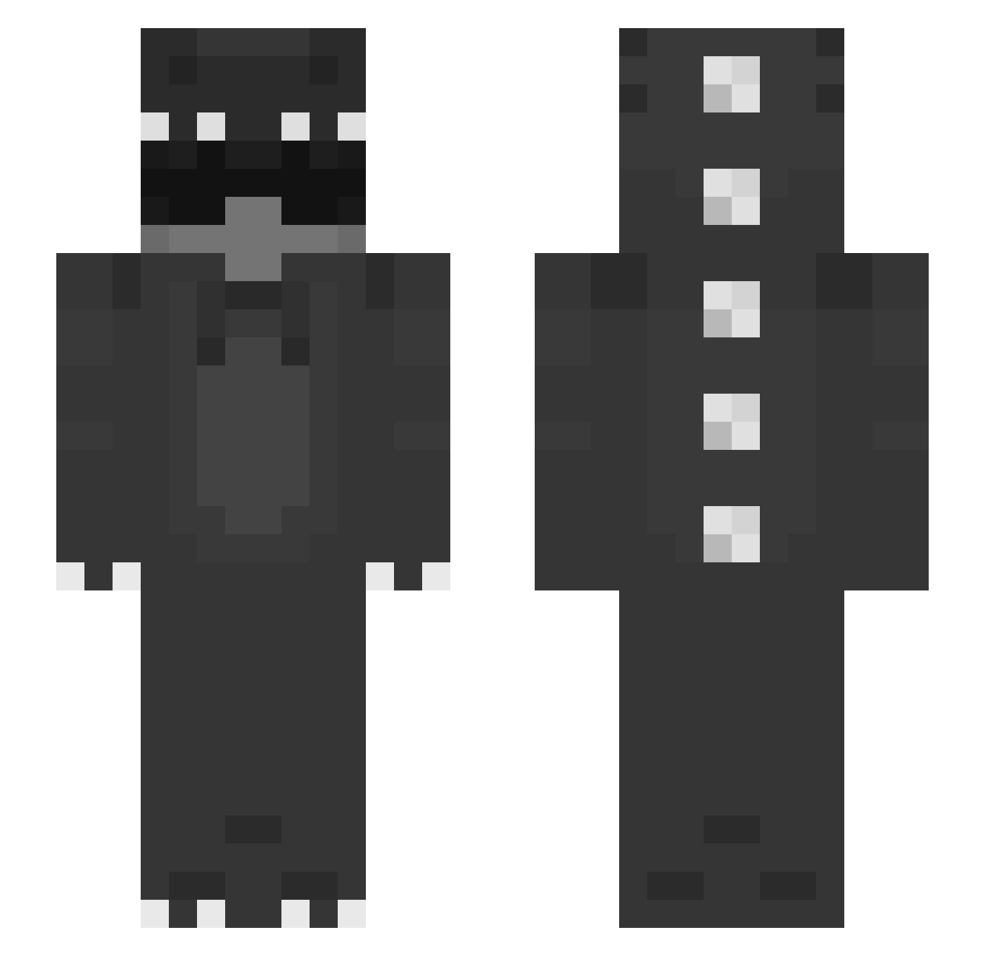 spoo00ky Minecraft skin, front and back view