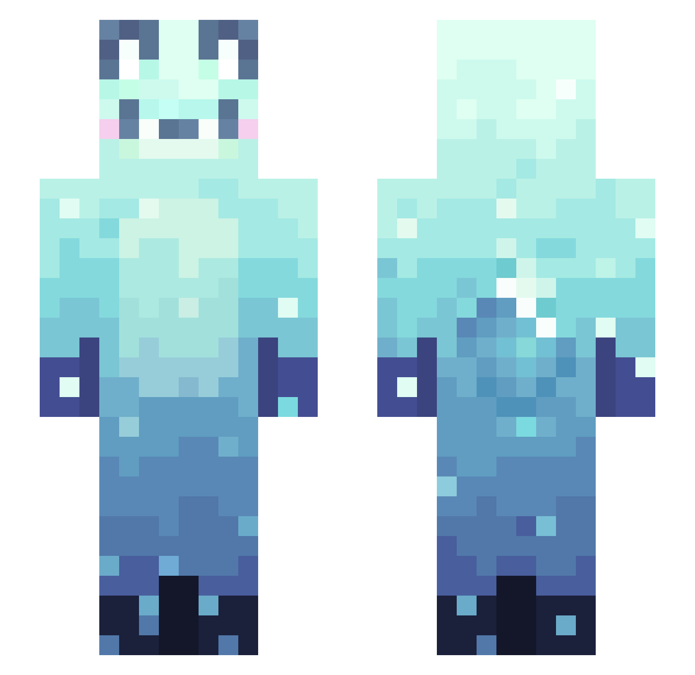 AlbertToZor Minecraft skin, front and back view