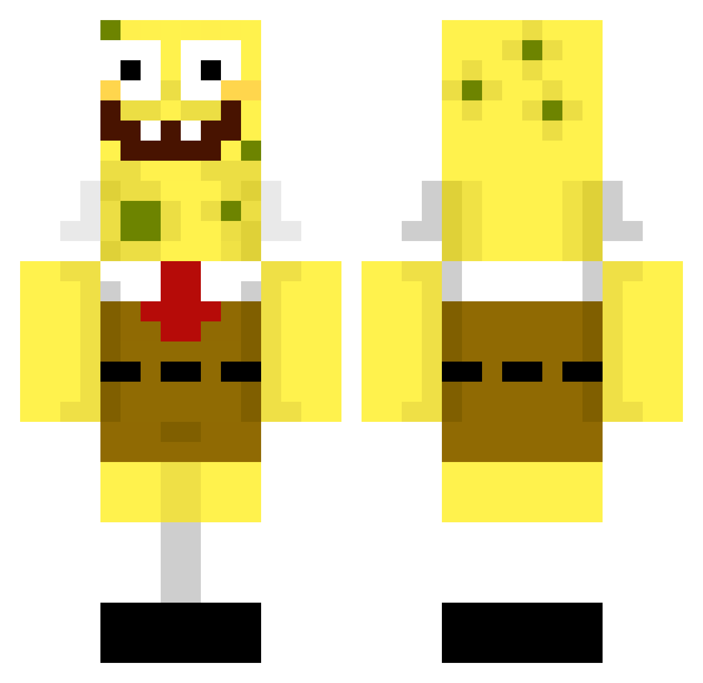 ThatBowHo Minecraft skin, front and back view