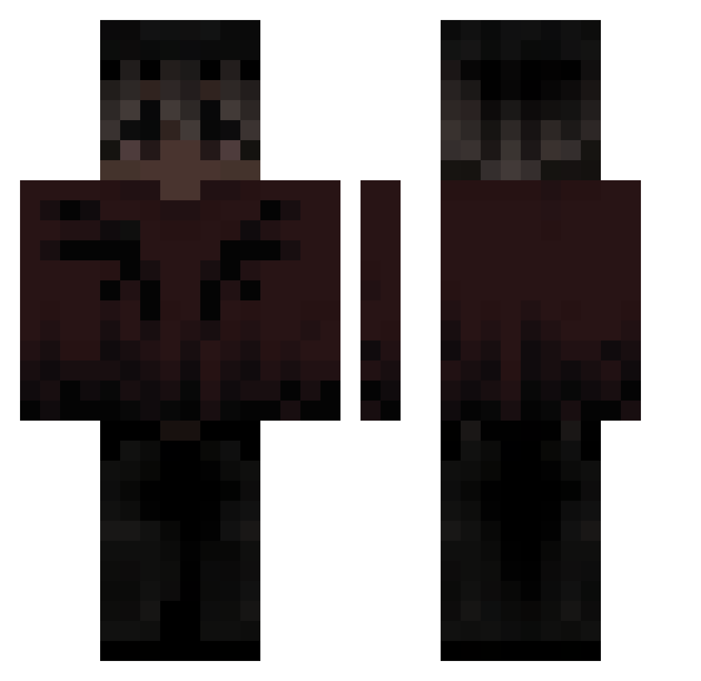 SpolicaPL Minecraft skin, front and back view