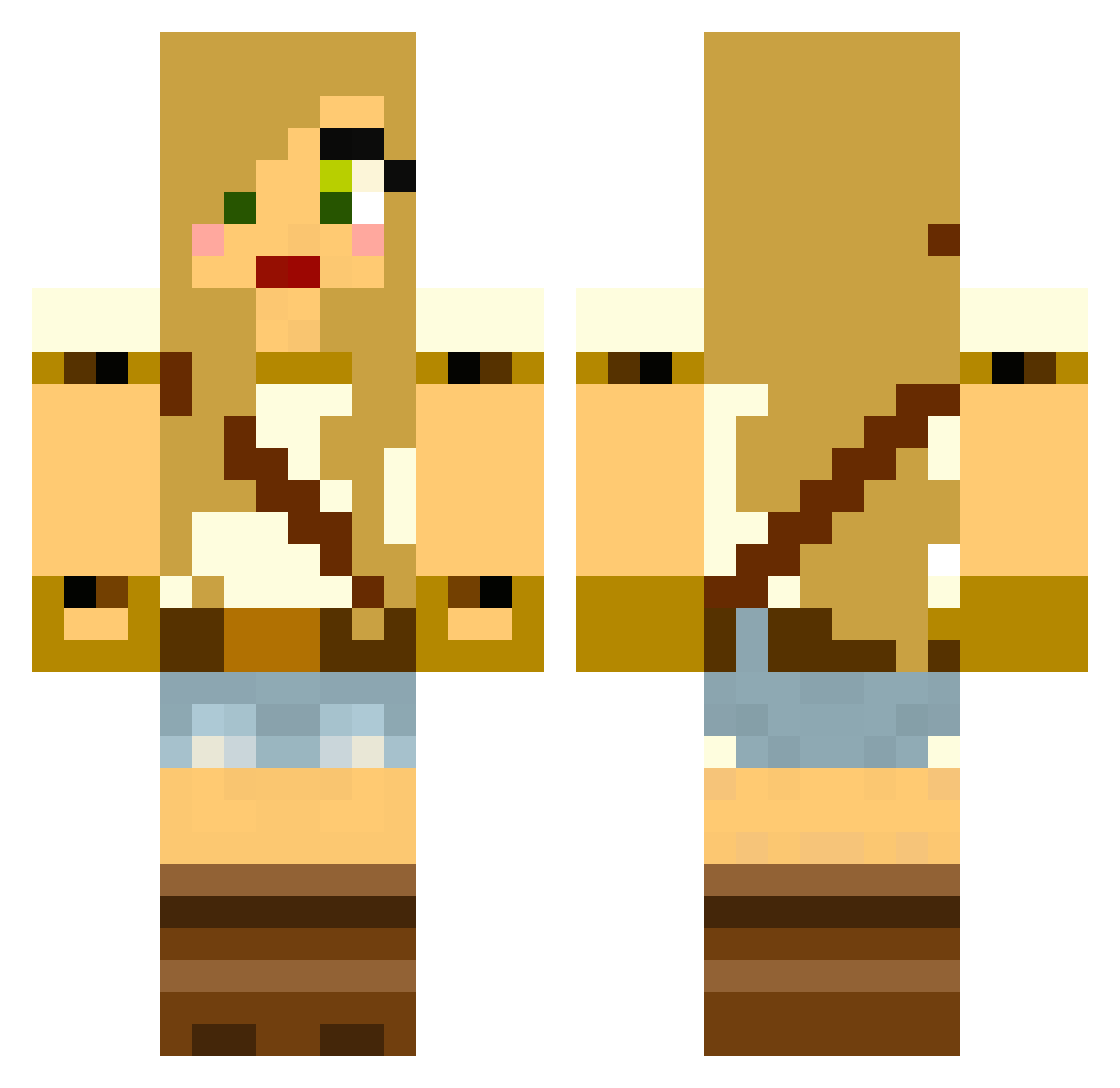 Cissy Minecraft skin, front and back view