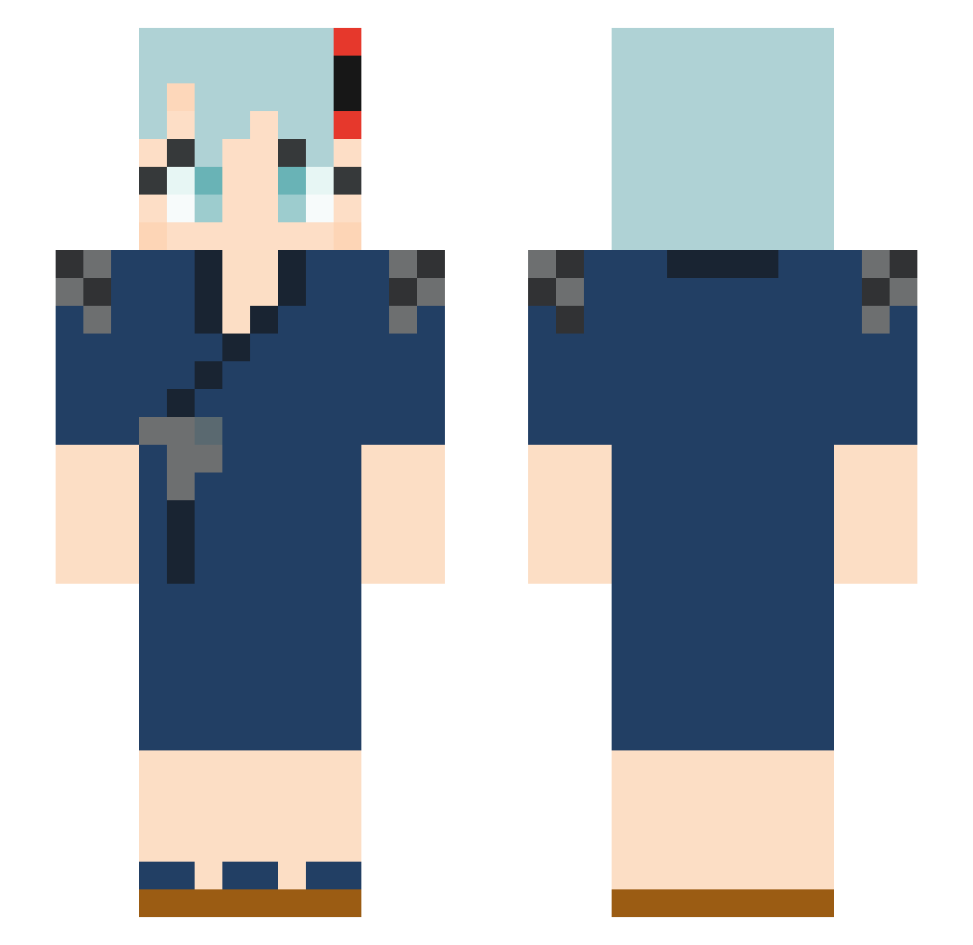 tera1123 Minecraft skin, front and back view