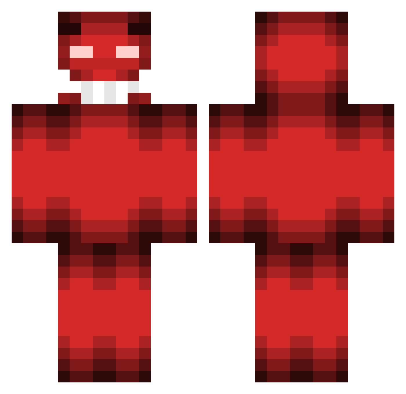Tufles Minecraft skin, front and back view
