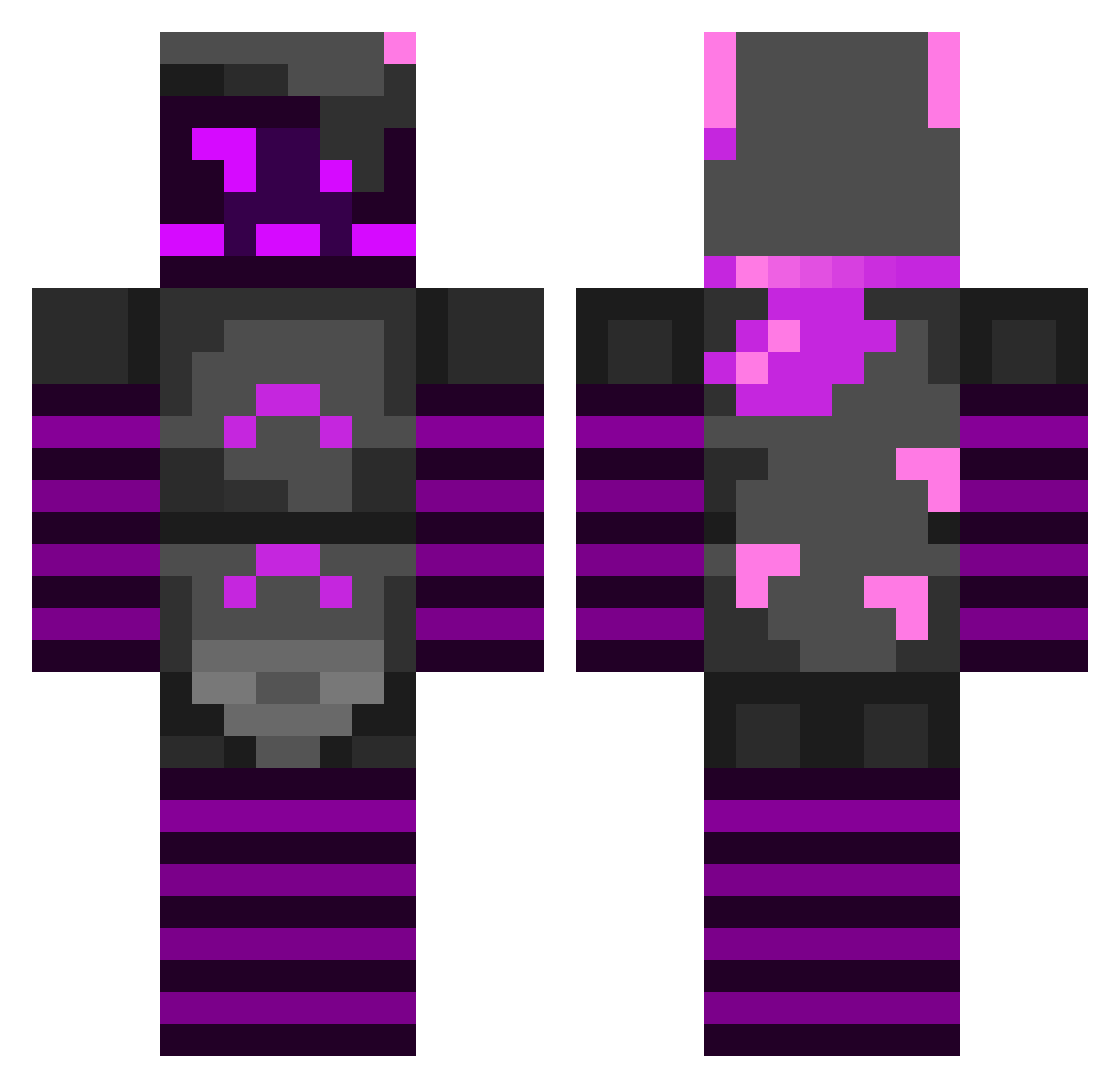 Littlecutefemboi Minecraft skin, front and back view