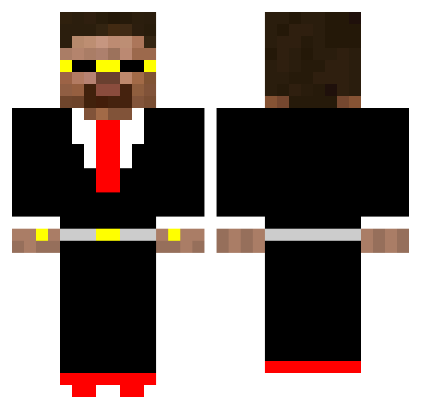 WizardPvP__ Minecraft skin, front and back view