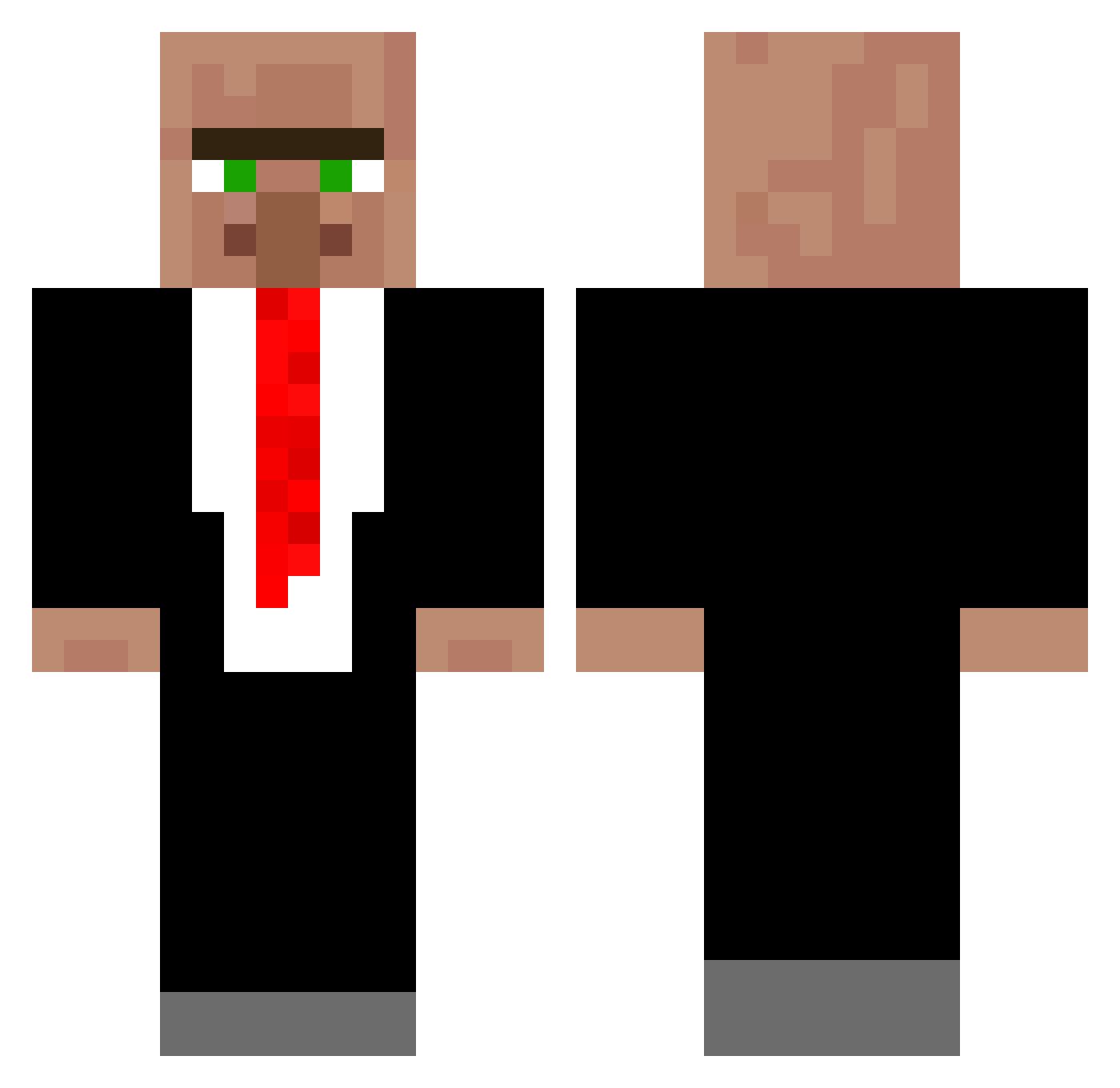 Razvanwir Minecraft skin, front and back view