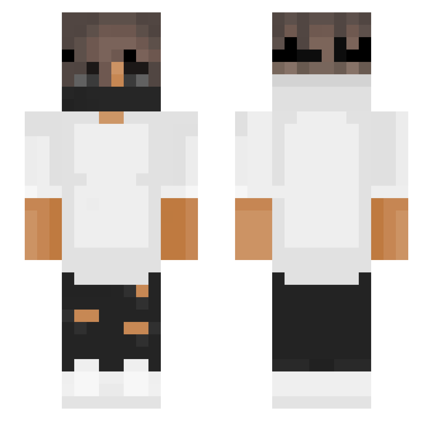 SebmasterpowerYT Minecraft skin, front and back view