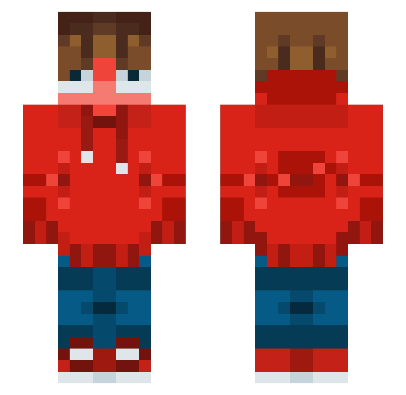 WizardieWoo2 Minecraft skin, front and back view