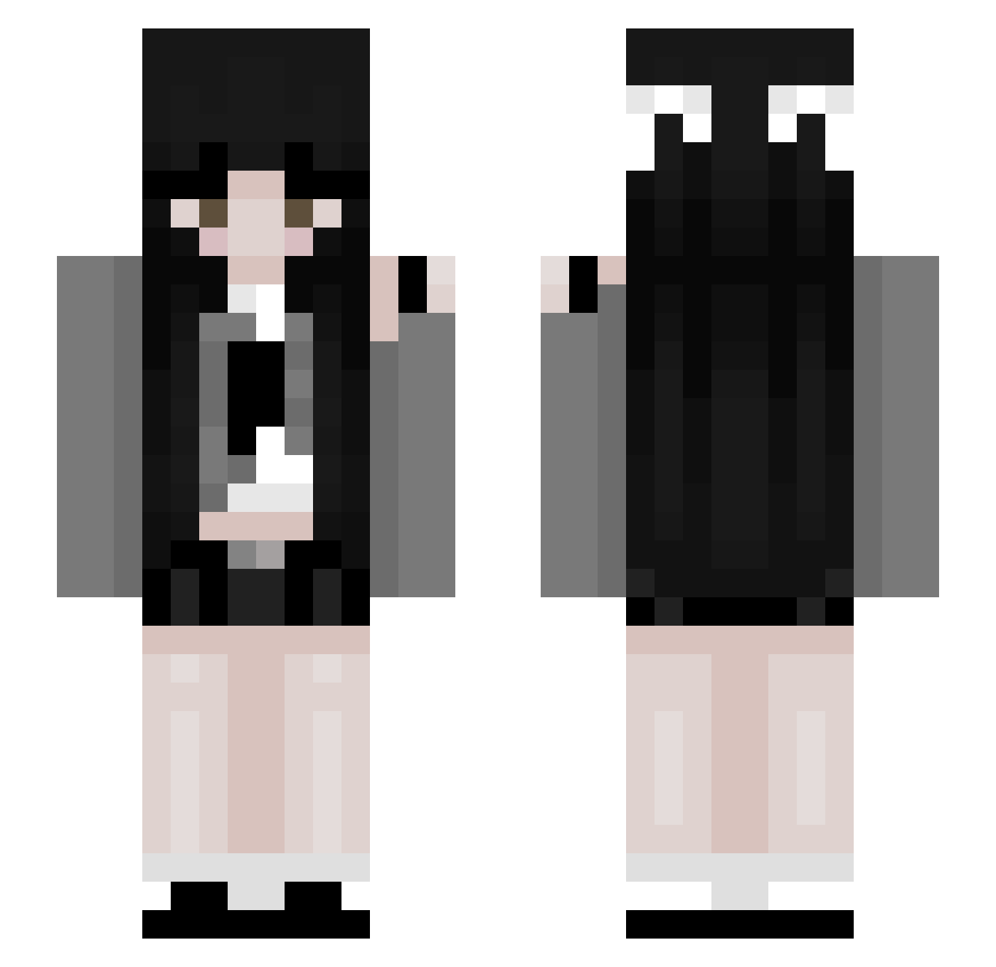 zayynvbv Minecraft skin, front and back view