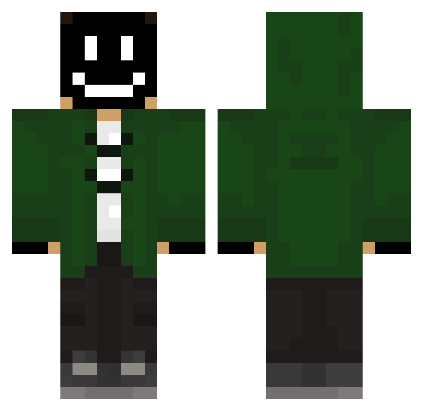 _GoldenAxe Minecraft skin, front and back view