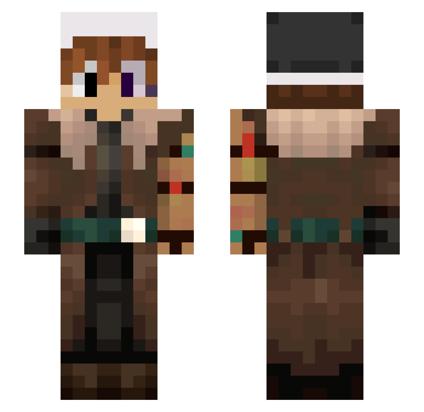 PuitDPeTroll Minecraft skin, front and back view