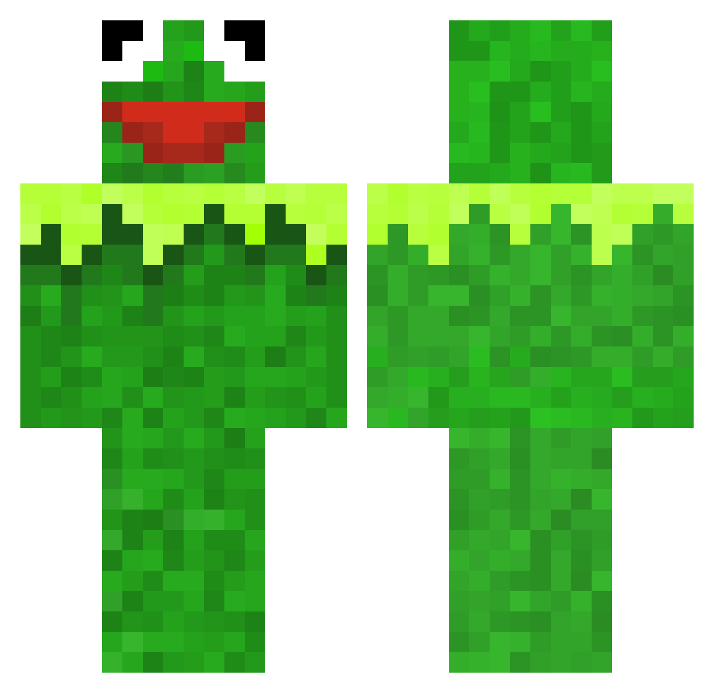 Justice669 Minecraft skin, front and back view