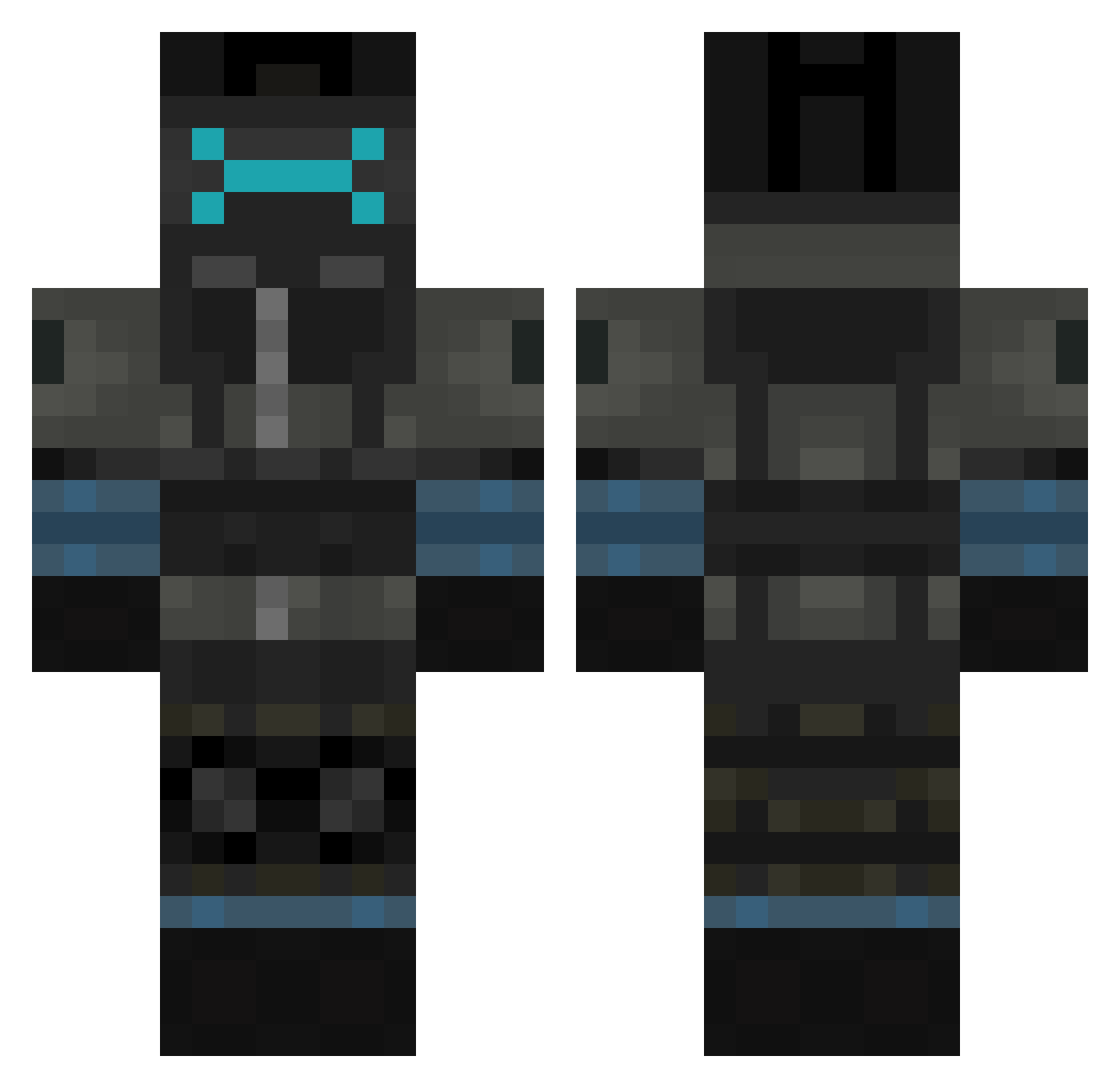 BonzaiBby Minecraft skin, front and back view
